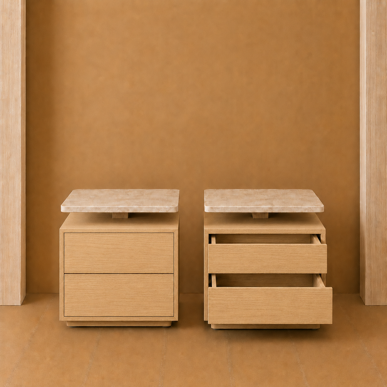 Circle Nightstand Set